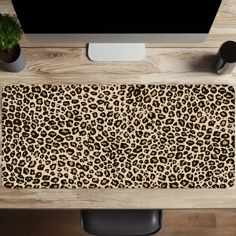 Tapis de Souris XXL Léopard - Grand Sous-Main Bureau Motif Léopard