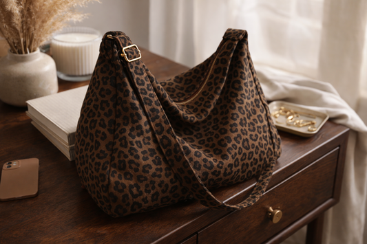 Sac Léopard à bandoulière femme - Sac à Main Motif Léopard Vintage