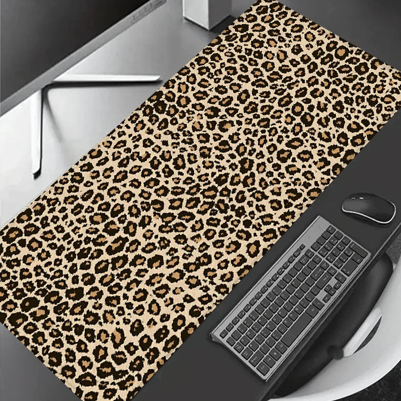 Tapis de Souris XXL Léopard - Grand Sous-Main Bureau Motif Léopard