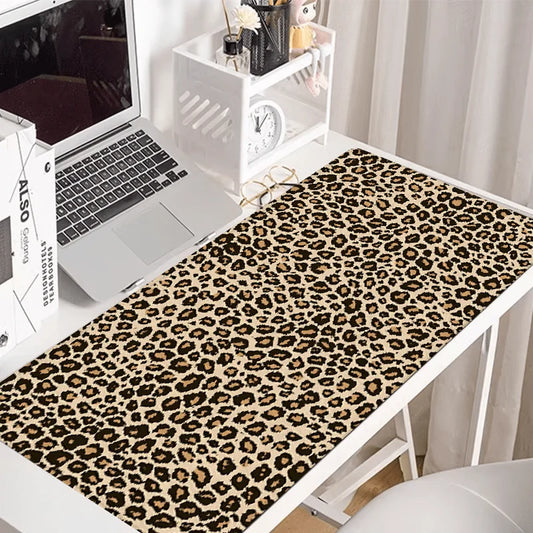 Tapis de Souris XXL Léopard - Grand Sous-Main Bureau Motif Léopard