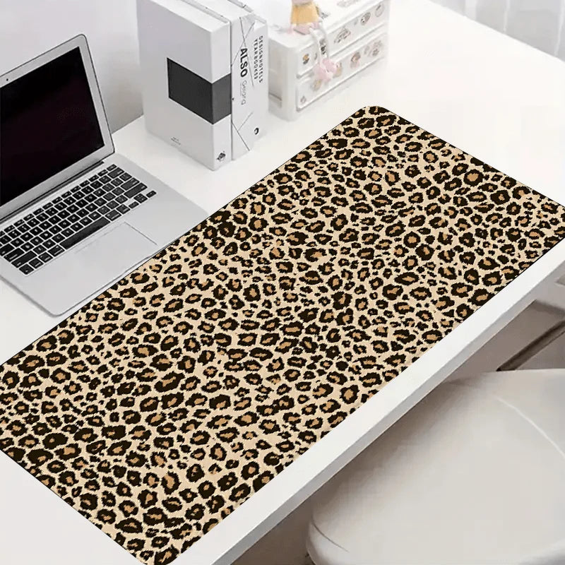 Tapis de Souris XXL Léopard - Grand Sous-Main Bureau Motif Léopard