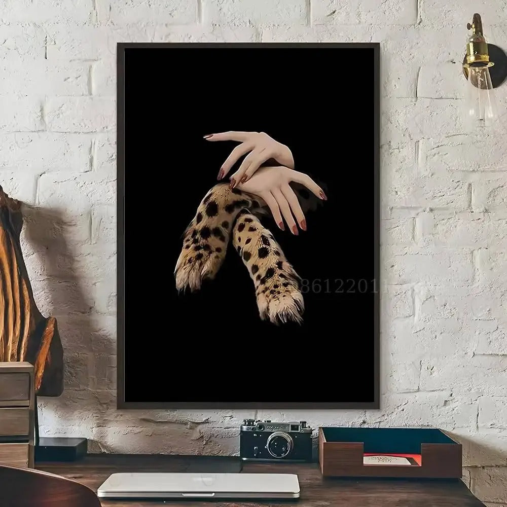 Poster Léopard Art Déco - Affiche Mode Vogue - 5 Visuels au Choix - A4